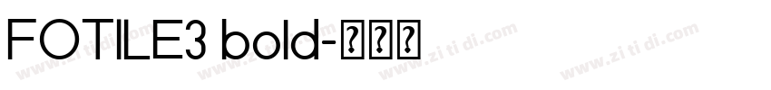 FOTILE3 bold字体转换